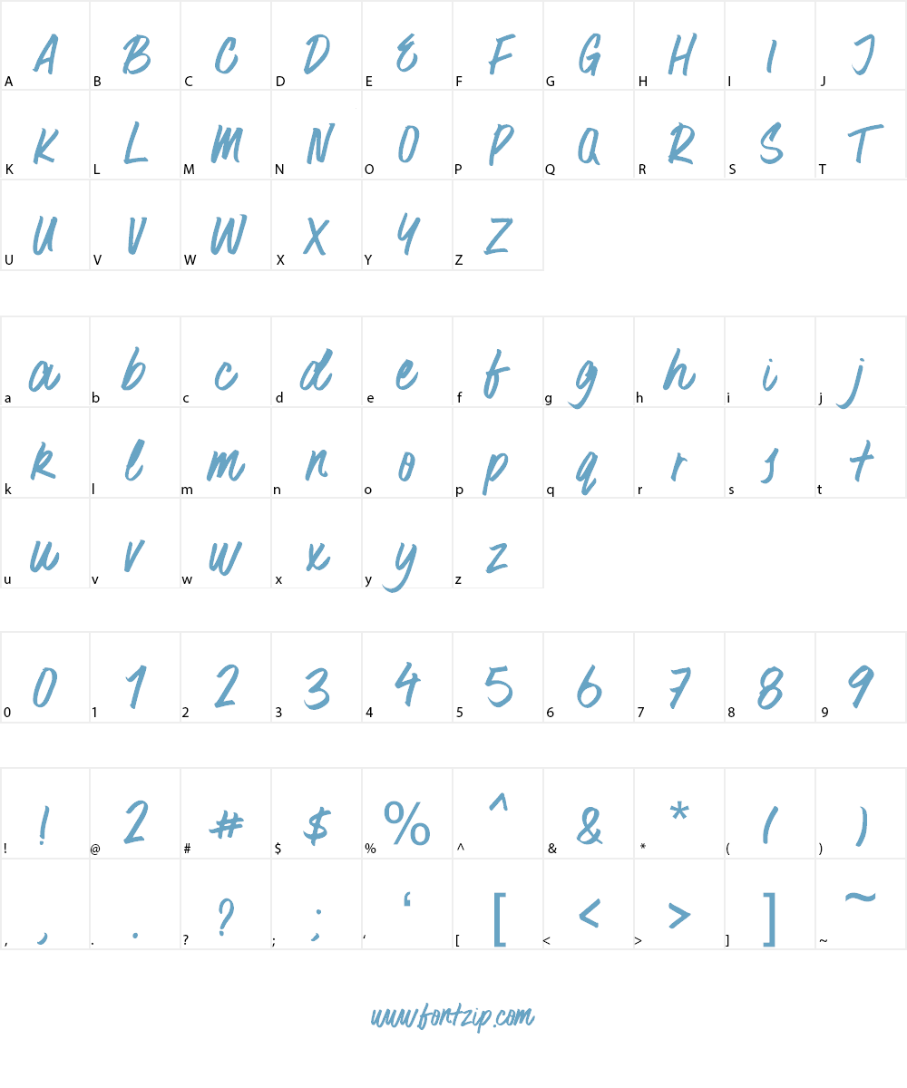 Surfer Bay Font Character